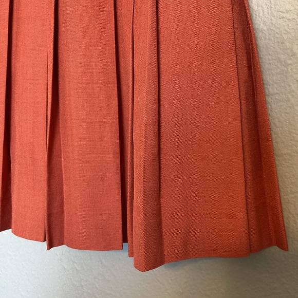 Talbot's Petites Womens Size 8P Pink Mini Tennis Skirt Pleated Prep Linen Blend - Picture 3 of 9